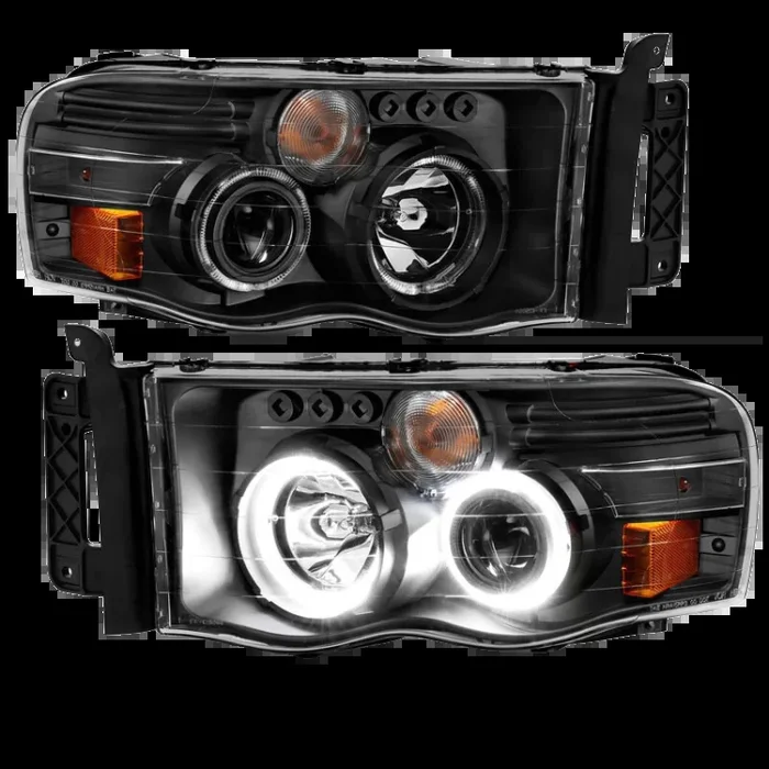 03-05 Ram 2500/3500 Anzo Black Halo Projector Headlights
