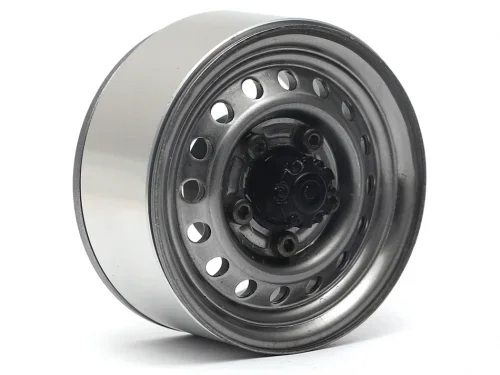 1.55″ 16-Hole Classic Steelie Reversible Beadlock Wheels (Front) w/ XT504 Hubs Gun Metal