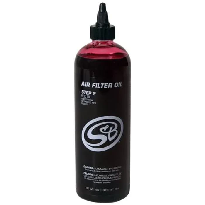 16 oz. Bottle of Air Filter Oil – Red S&B
