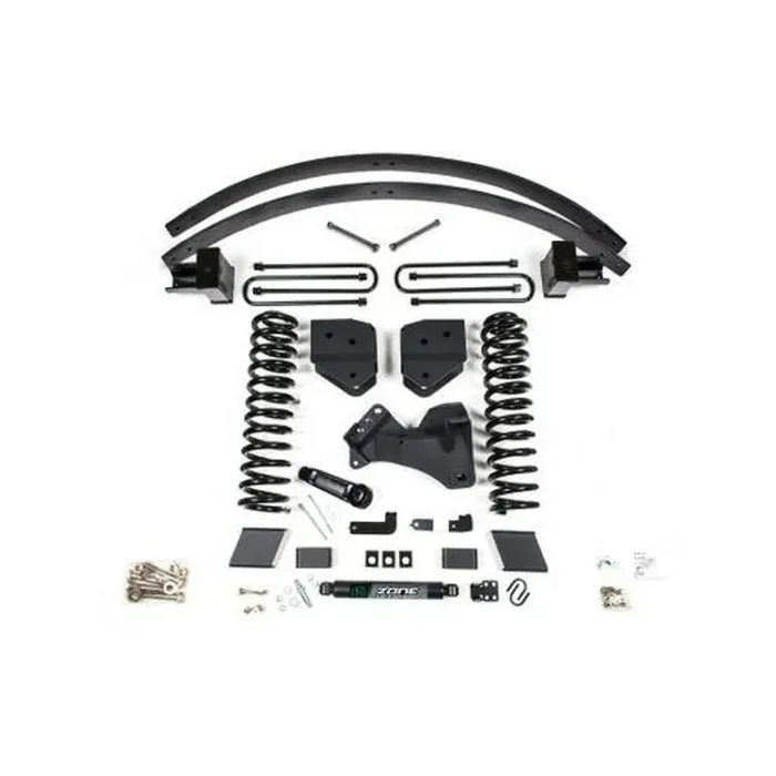 17-19 Ford F-250/F-350 Super Duty 6 Inch Lift Kit 3 Inch Rear Block Diesel 3 Leaf Main Nitro Shocks Zone Offroad