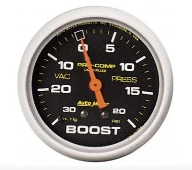 1953-2025 Corvette Pro-Comp 2-5/8in Mechanical Boost Gauge/Liquid Filled/30in Hg/20 psi – CA