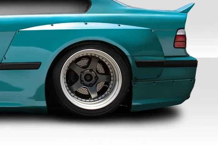 1992-1998 BMW 3 Series M3 E36 2DR Duraflex Circuit Rear Add Ons Spat Extensions – 2 Piece