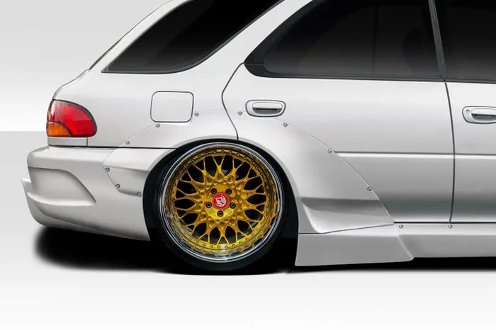 1993-2001 Subaru Impreza Duraflex RBS Rear Fender Flares – 6 Piece (+50mm Added Clearance)