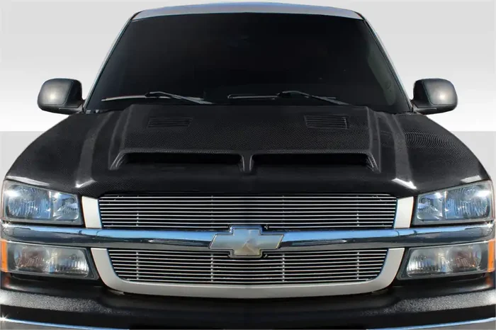 2002-2006 Chevrolet Avalanche (w/o cladding) 2003-2005 Silverado Carbon Creations GT500 Hood – 1 Piece