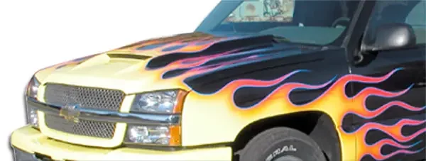 2002-2006 Chevrolet Avalanche (w / o cladding) 2003-2005 Silverado Duraflex Ram Air Hood – 1 Piece