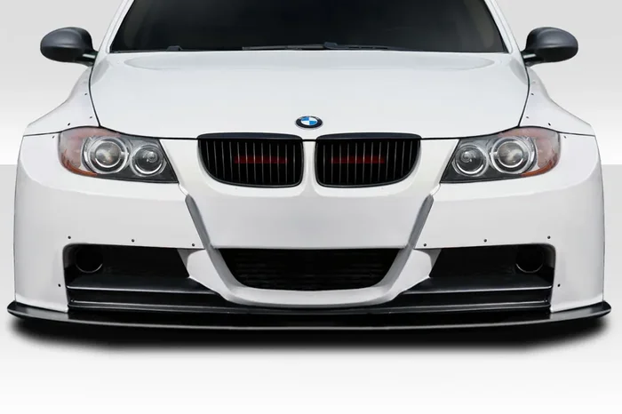 2006-2008 BMW 3 Series E90 4DR Duraflex HX Wide Body Front Bumper Cover Add Ons – 2 Piece