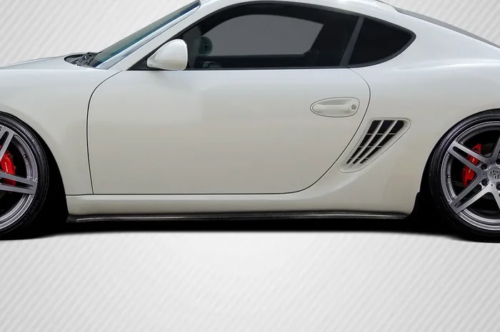 2006-2010 Porsche Cayman Carbon Creations Motox Side Skirt Rocker Panel Splitters – 2 Pieces