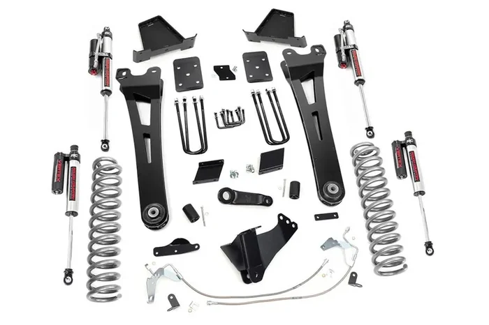 2011-2016 Ford F250 6.7L 4WD Rough Country 6 inch Radius Arm Suspension Lift Kit With Vertex Reservoir Shocks | 54050