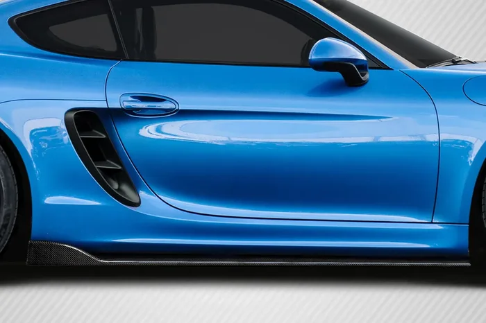 2014-2016 Porsche Cayman Carbon Creations Motox Side Skirt Rocker Panel Splitters – 2 Pieces
