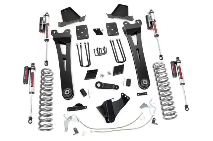 2015-2016 Ford F250 4WD Rough Country 6 inch Radius Arm Suspension Lift Kit With Vertex Series Shocks (With Factory Rear Overload Springs) | 54250