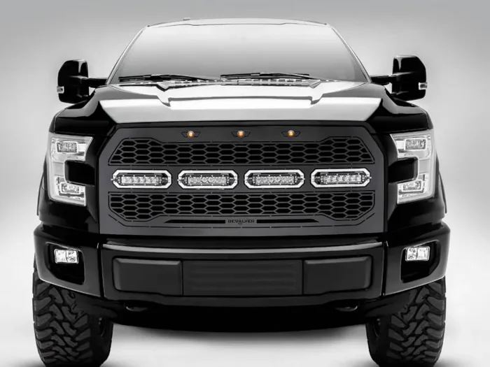 2015-2017 Ford F150 T-Rex Revolver Series Upper Grille with Light Bars (No Front Camera) | 6515731