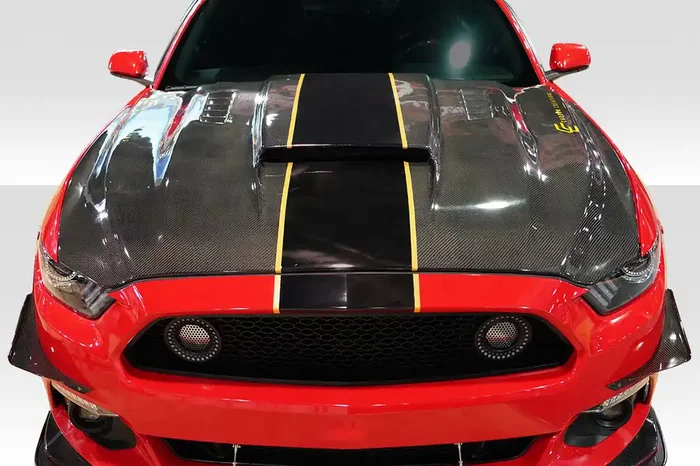 2015-2017 Ford Mustang Carbon Creations CVX Hood – 1 Piece