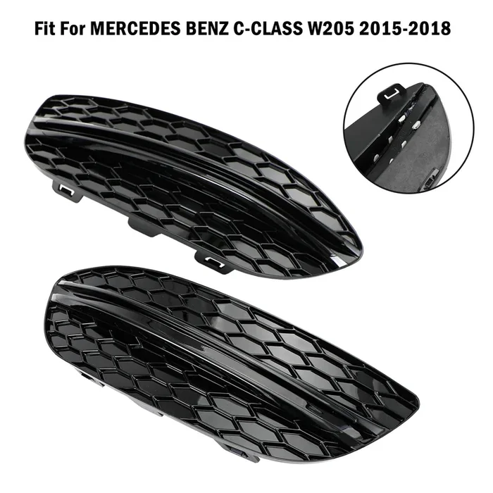 2015-2018 Benz C-CLASS W205 Base Sedan 2PCS Front Fog Light Cover