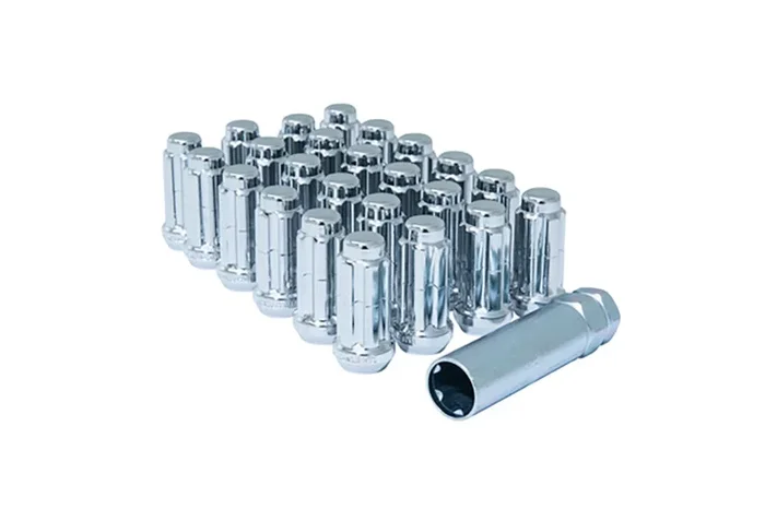 2015-2023 Ford F150 Gorilla 14×1.5 Chrome Spline Lug Nuts | Part#K6TS-14150GR