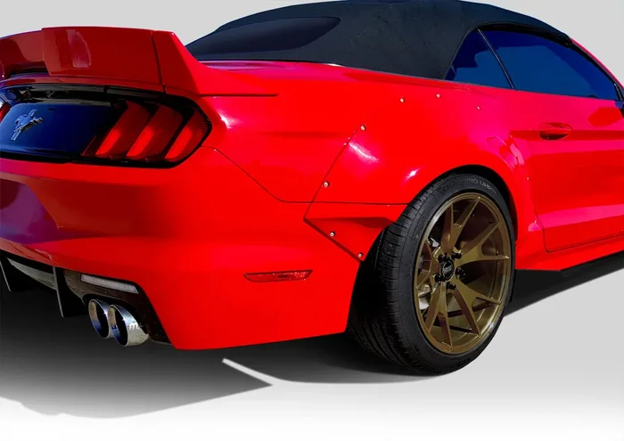 2015-2023 Ford Mustang Duraflex Grid Wide Body Rear Fender Flares – 4 Piece