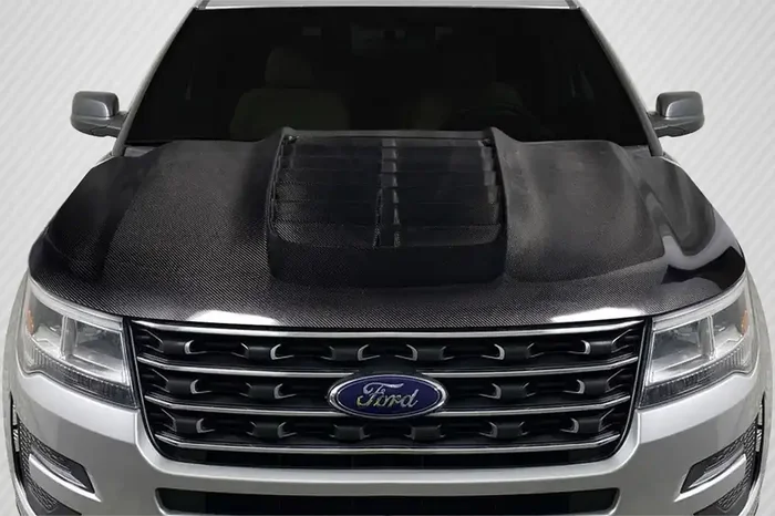 2016-2019 Ford Explorer Carbon Creations GT500 Look Hood – 1 Piece
