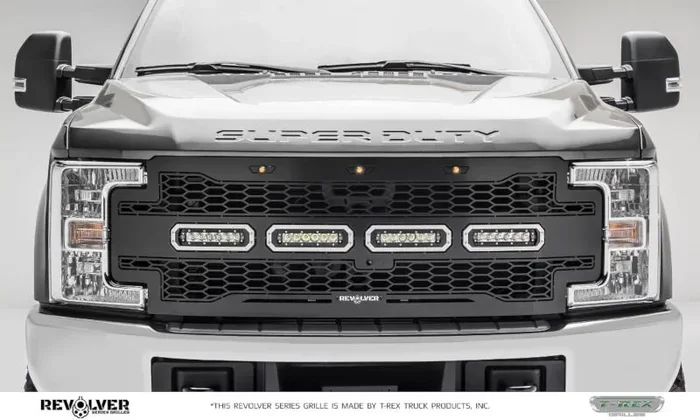 2017-2019 Ford F250 & F350 T-REX Revolver Series Main Replacement Grille with Camera Cutout & Light Bars | 6515631