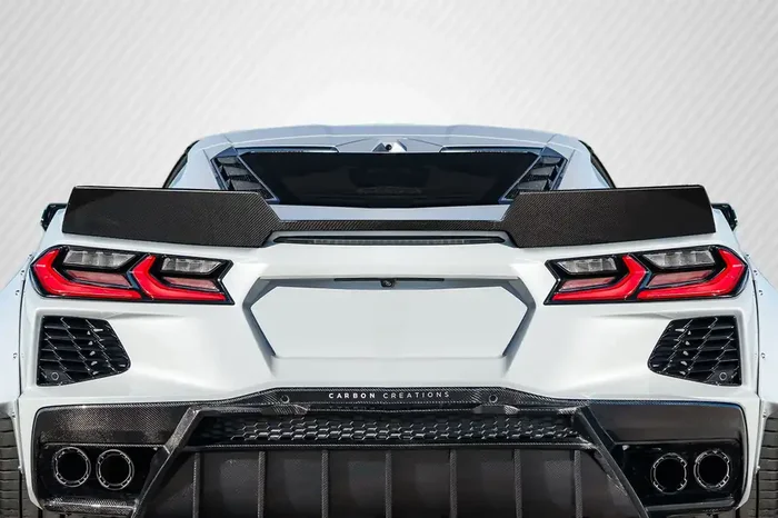 2020-2023 Chevrolet Corvette C8 Carbon Creations Gran Veloce Wicker Bill Rear Wing Spoiler – 1 Piece