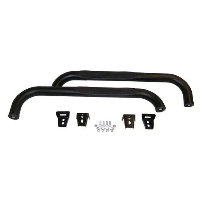 3″ Black Tubular Side Steps for 87-06 Jeep YJ, TJ Wrangler w/o Unlimited