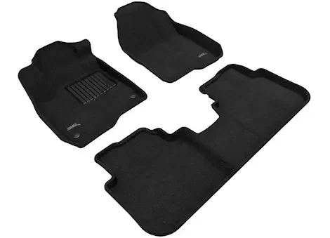 3D Mats 23-c honda cr-v elegant floorliner row 1 & 2 black