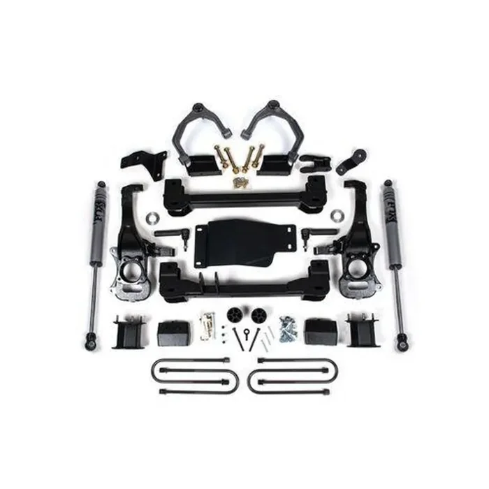 4 Inch Lift Kit For 2025 Silverado/Sierra 1500 4WD 3 Inch Rear Block Spacer Front Fox 2.0 ADV Series Rear Shock Zone Offroad
