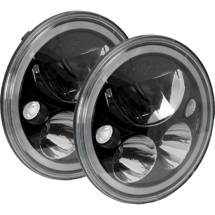 5.75″ VX Series LED Headlight Kit – Black Chrome | White Halo