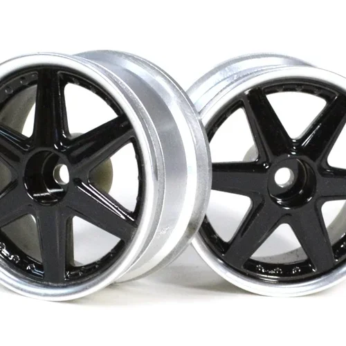 6-spoke Wheel Set (2pcs) Chrome For 1/10 RC Car (9mm Offset)