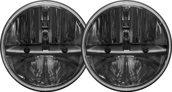 7 Inch Round Headlight Kit With PWM Anti-Flicker Adaptor, Pair