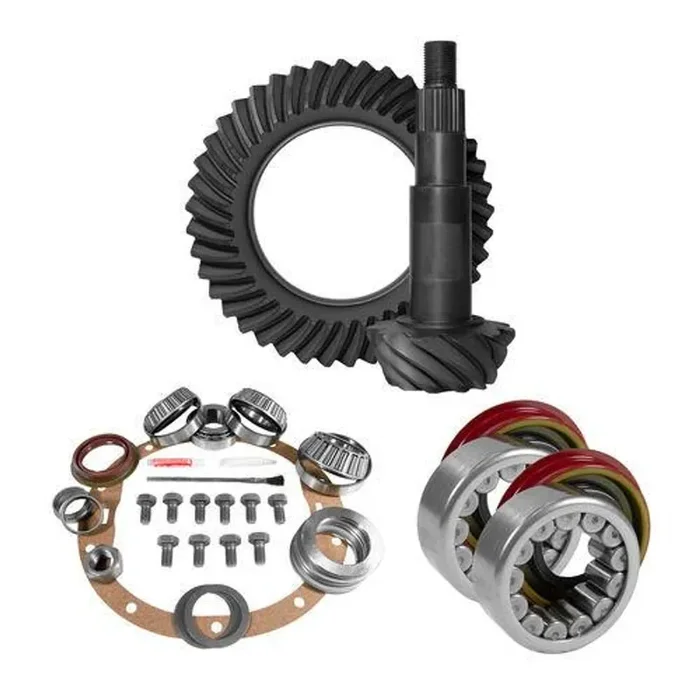 8.6″ GM 4.56 Rear Ring & Pinion, Install Kit, Axle Bearings & Seal