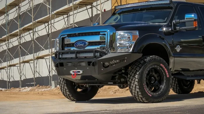 Addictive Desert Designs 11-16 Ford F-250 Super Duty HoneyBadger Front Bumper w/ Winch Mount – F067355000103
