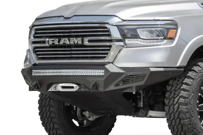 Addictive Desert Designs 19 Ram 1500 Stealth Fighter Front Bumper w/ Winch Mount & Sensor Cut Outs – F551422770103