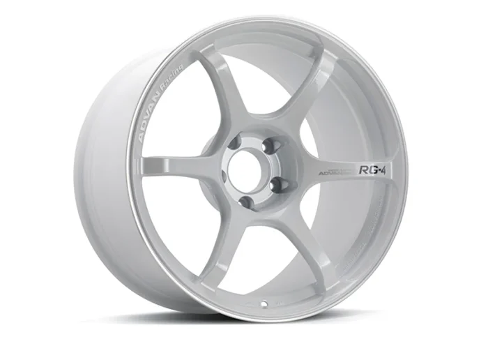 Advan RG-4 18×10 +35 5-114.3 Racing White Metallic & Ring Wheel – YA48K25EWMR