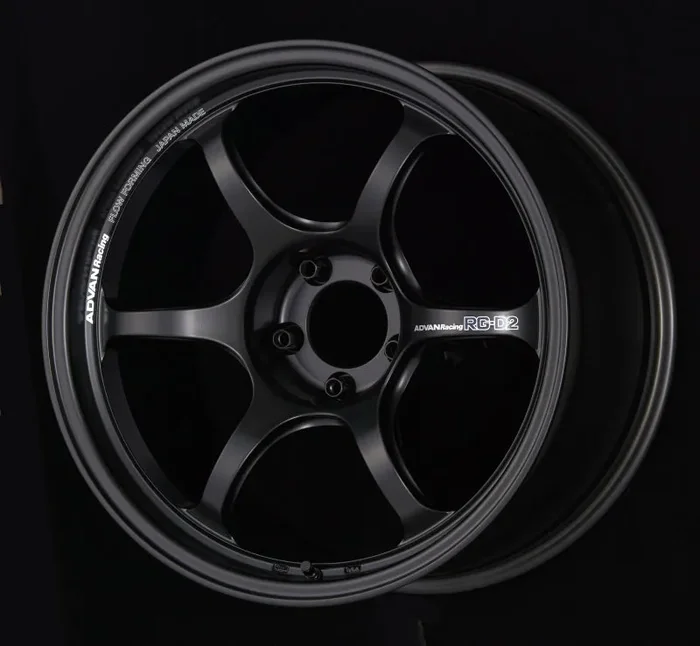 Advan RG-D2 15×5.5 +45 4-100 Semi Gloss Black Wheel