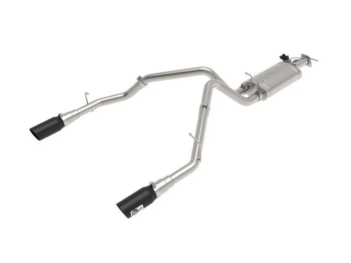 aFe Gemini XV 3in 304 SS Cat-Back Exhaust 19-21 Ram 1500 V8 5.7L Hemi w/ Black Tips – 49-32081-B