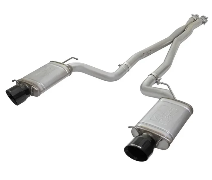 aFe Mach Force-Xp 3in CB Stainless Steel Dual Exhaust System w/ Black Tips 09-15 Cadillac CTS-V – 49-34063-B