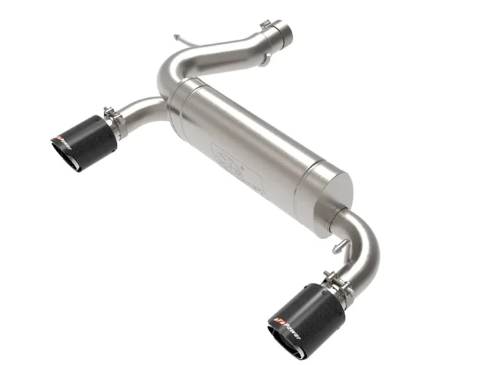 aFe Vulcan 3in 304 SS Axle-Back Exhaust 2021 Ford Bronco L4-2.3L (t)/V6-2.7L (tt) w/ Carbon Tips – 49-33137-C
