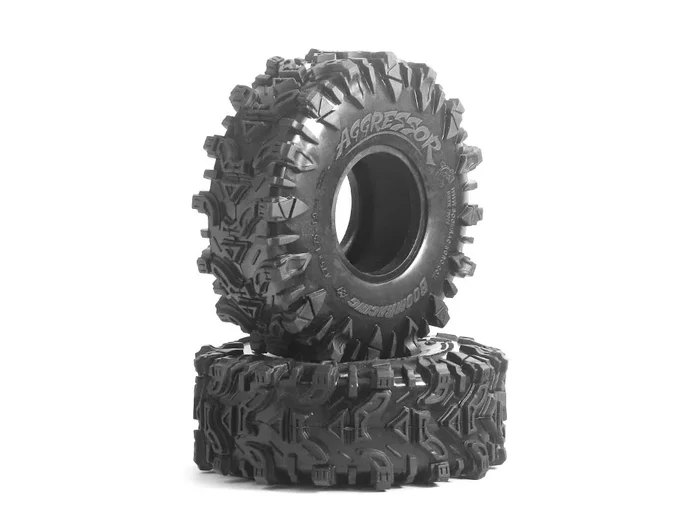 AGGRESSOR™ 1.9″ Rock Crawling Tire 4.75″ x 1.75″ GEKKO™ RED w/ 2-Stage Soft Open / Hard Closed Foam Insert 2pcs