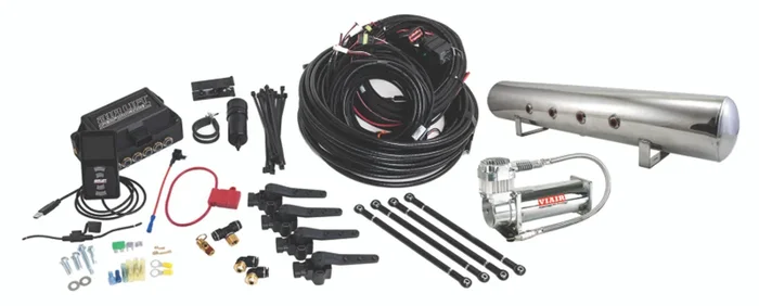 Air Lift Performance 3H (1/4 Air Line 5 Gal Polished Aluminum Tank VIAIR 444C Comp) – 27793