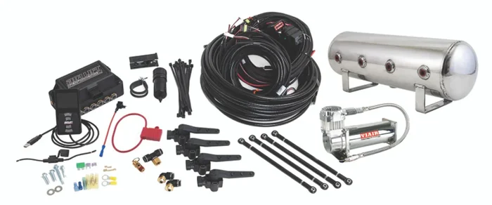 Air Lift Performance 3H (3/8 Air Line 2.5 Gal Polished Aluminum Tank VIAIR 444C Comp) – 27796