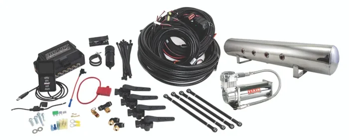 Air Lift Performance 3H (3/8 Air Line 5 Gal Polished Aluminum Tank VIAIR 444C Comp) – 27798