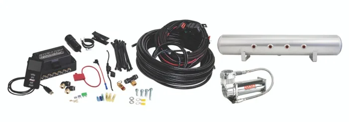 Air Lift Performance 3P (1/4 Air Line 5 Gal Raw Aluminum Tank VIAIR 444C Comp) – 27683