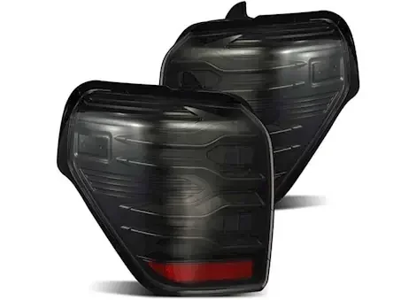 AlphaRex USA 10-22 4runner luxx-series led tail lights alpha-black w/activation light & seq signal amber