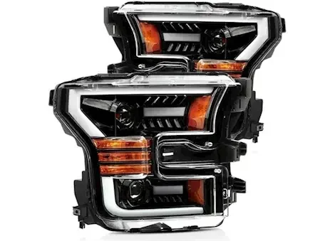 AlphaRex USA 15-17 f150 luxx-series led proj hl plank style jet black w/activation light & dr