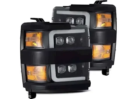 AlphaRex USA 15-18 silverado 2500/3500hd led projector headlights w/ act light/seq signal & d