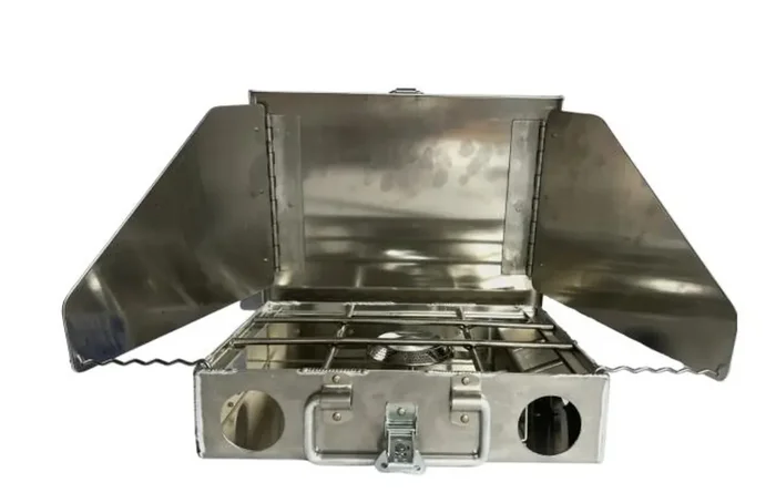 Aluminum Propane Camping Stove 1 Burner 9 inch Left Connection w/ Windscreen PAR1B9W-L
