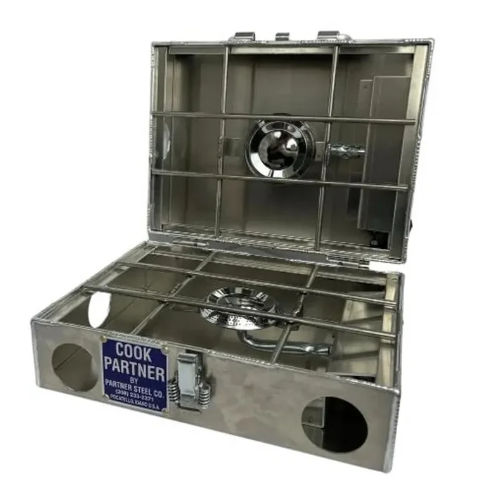 Aluminum Propane Camping Stove 2 Burner 9 inch Break-Apart PARST-2B9H