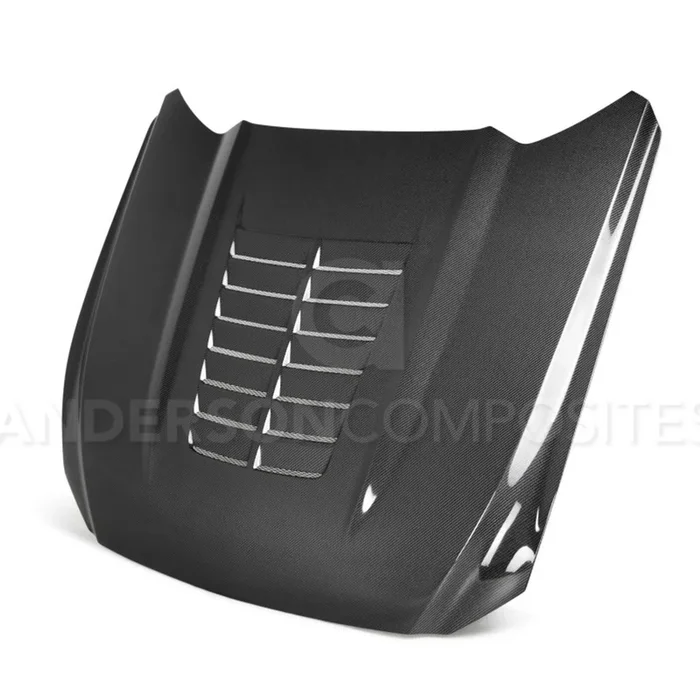 Anderson Composites 15-17 Ford Mustang (Excl. GT350/GT350R) Double Sided Type-GT5 Carbon Fiber Hood – AC-HD15FDMU-GT5-DS