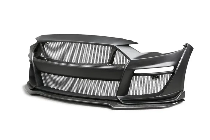 Anderson Composites 18-23 Ford Mustang Type-ST Fiberglass Front Bumper w/ CF Grille/Lip (NO CANCEL) – AC-FB18FDMU-ST-PC