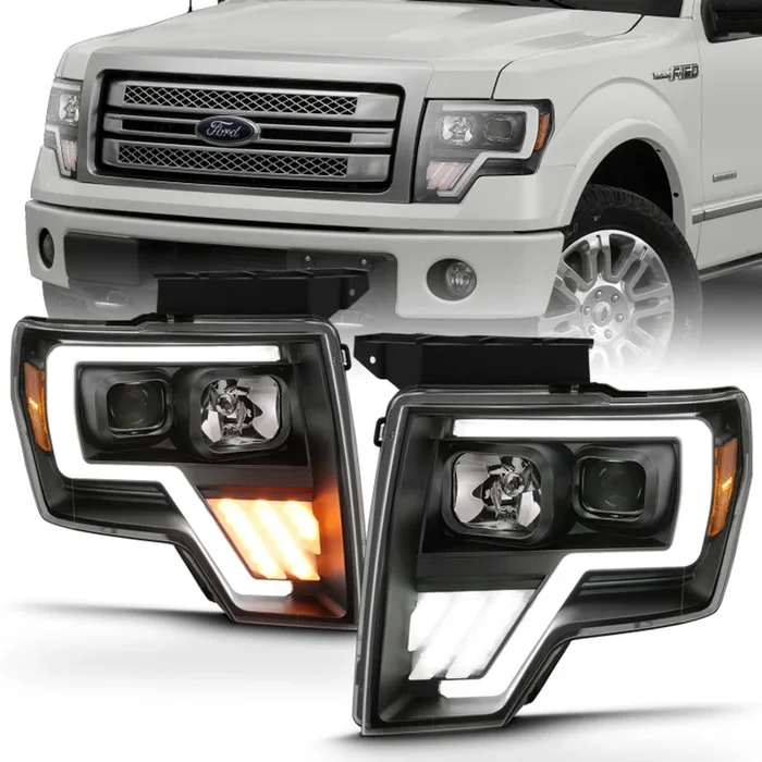 ANZO 2009-2013 Ford F-150 Projector Light Bar G4 Switchback H.L.Black Amber – 111469