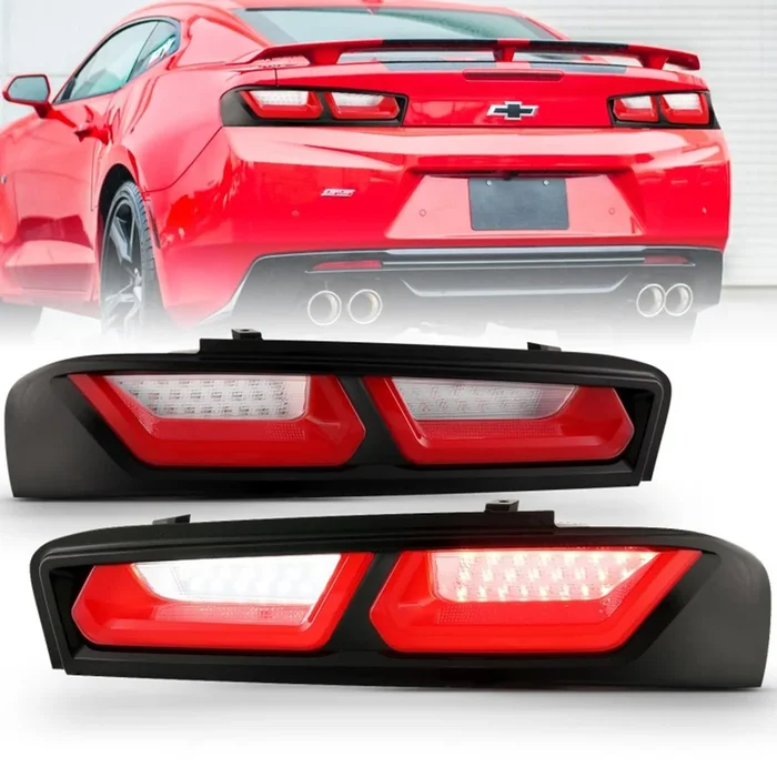 ANZO 2016-2018 Chevrolet Camaro L.E.D T.L Red/Clear – 321349